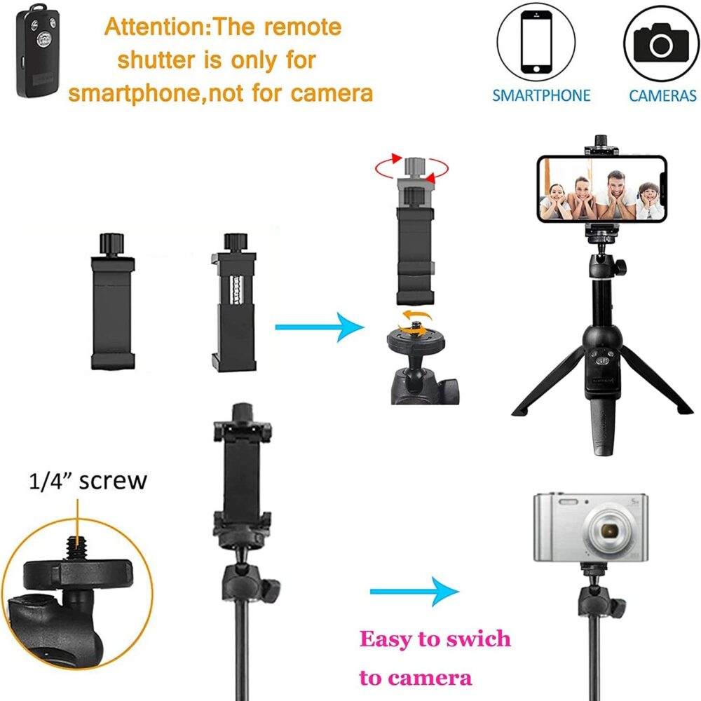 Aluminum Alloy Selfie Stick Phone Tripod - Image 5